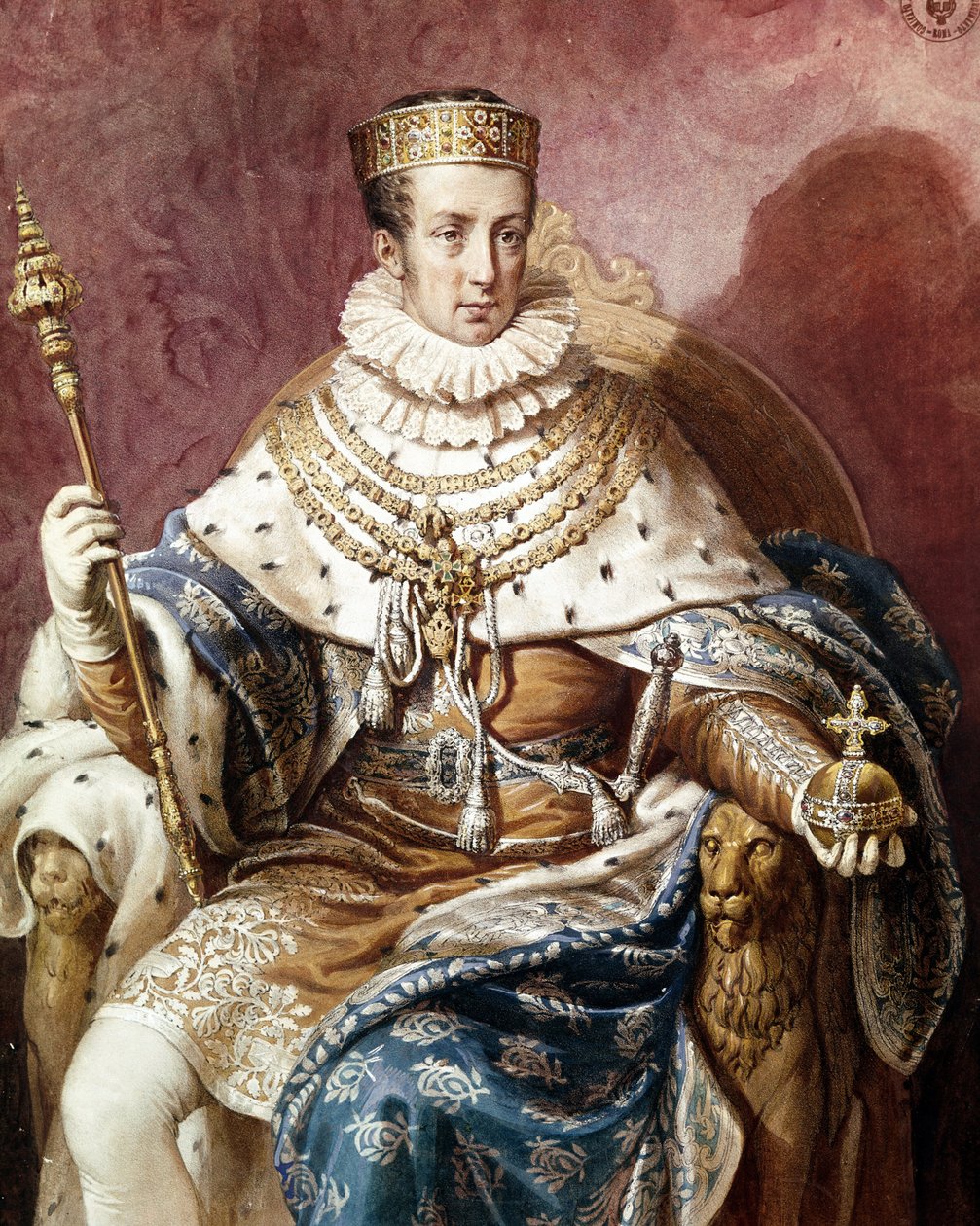 Retrato de Ferdinand I da Áustria (óleo sobre tela) de Unknown artist