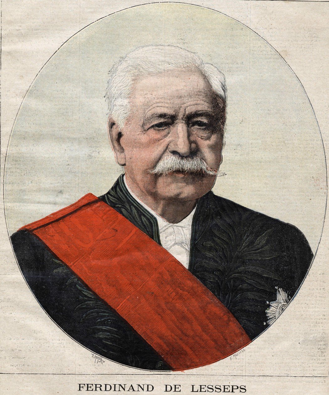 Retrato de Ferdinand de Lesseps (1805-1894), diplomata e administrador francês. de Unknown artist