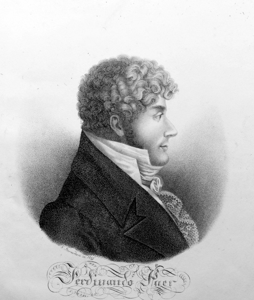 Retrato de Ferdinando Paer.compositor italiano (1771 a 1839). de Unknown artist