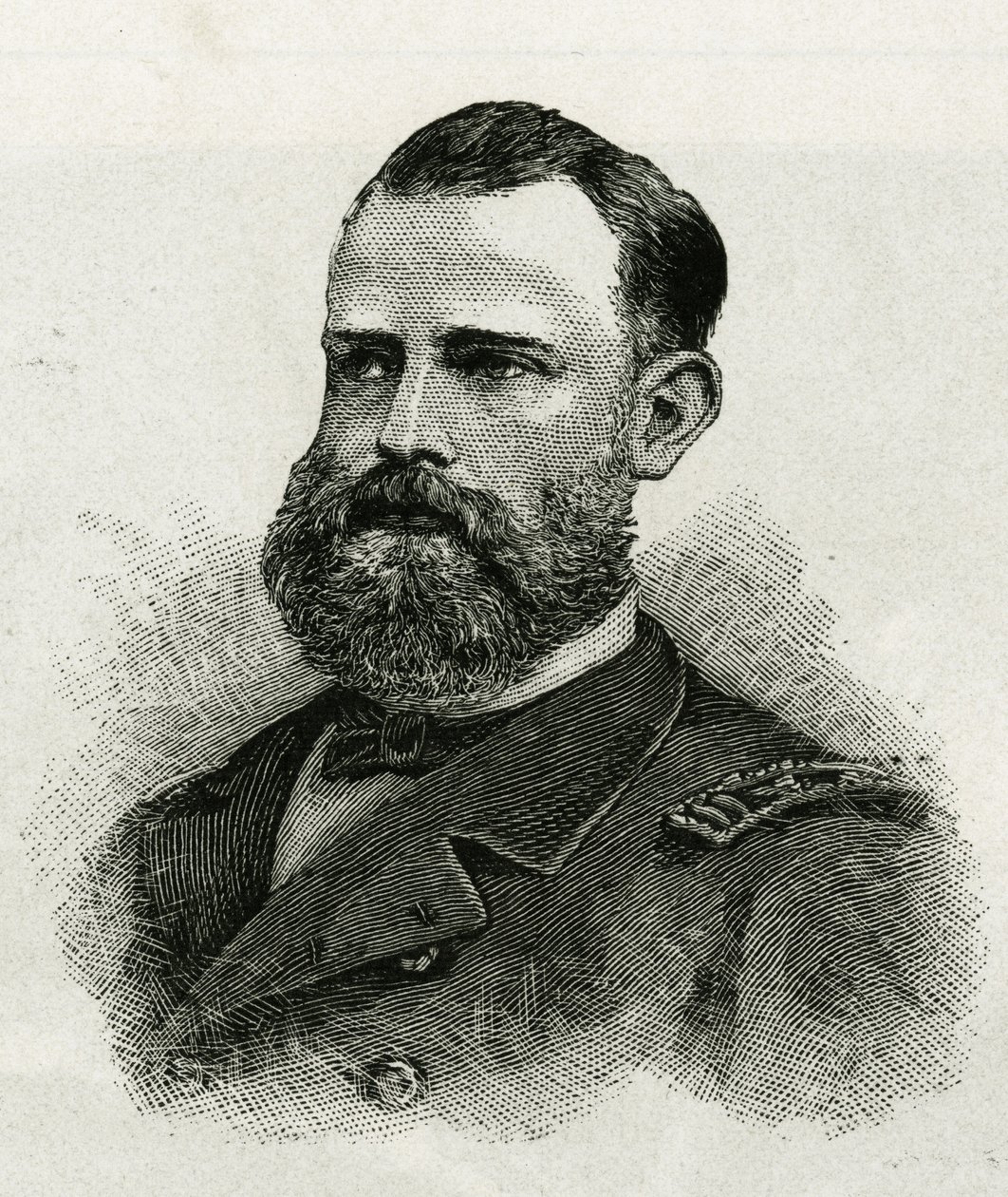 Retrato do Primeiro Tenente Chipp, a tripulação de La Jeannette, para a missão no pólo norte. Gravura para ilustrar "A Viagem de La Jeannette". de Unknown artist