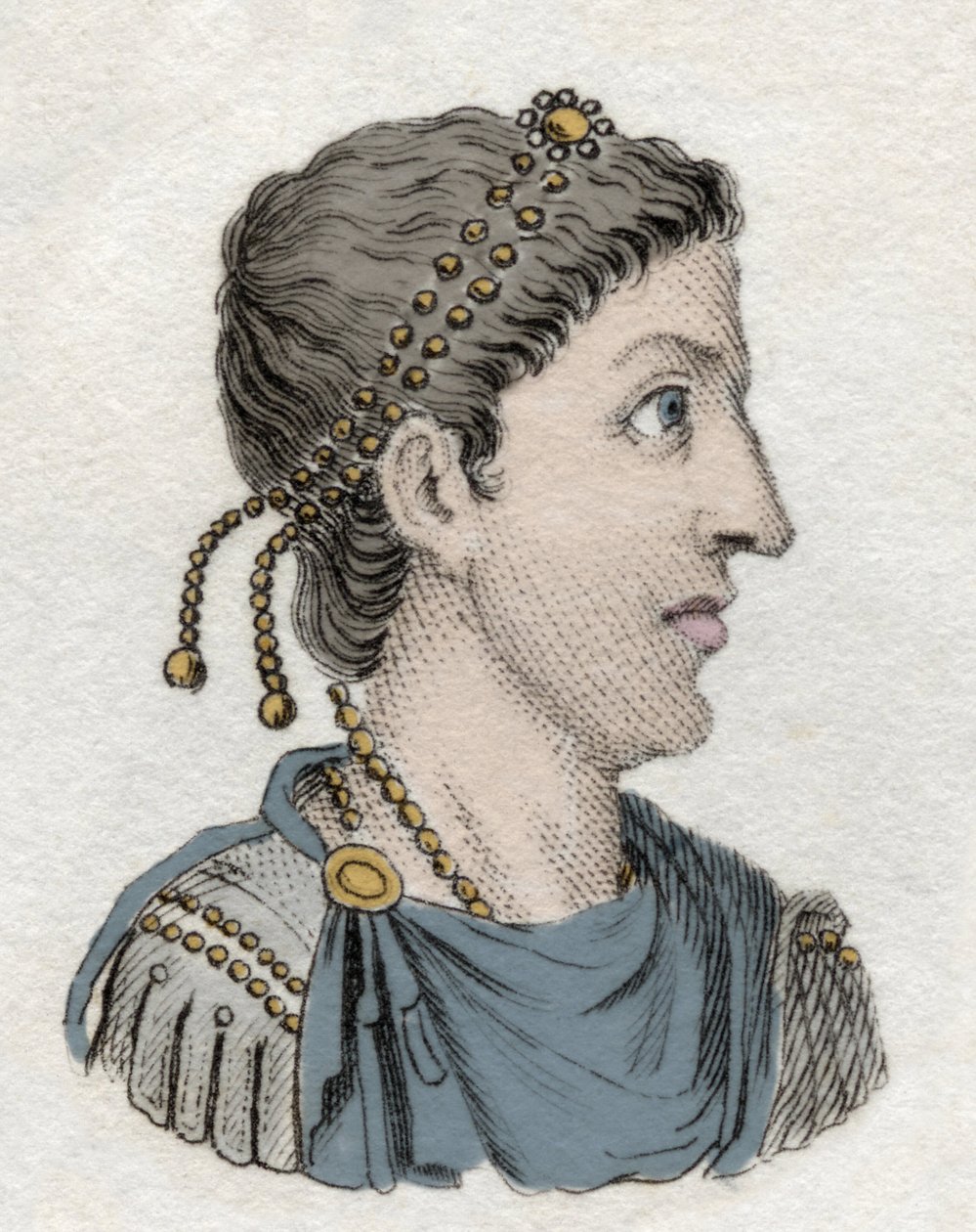 Retrato de Flavius Honorius (384-423), Imperador Romano. de Unknown artist