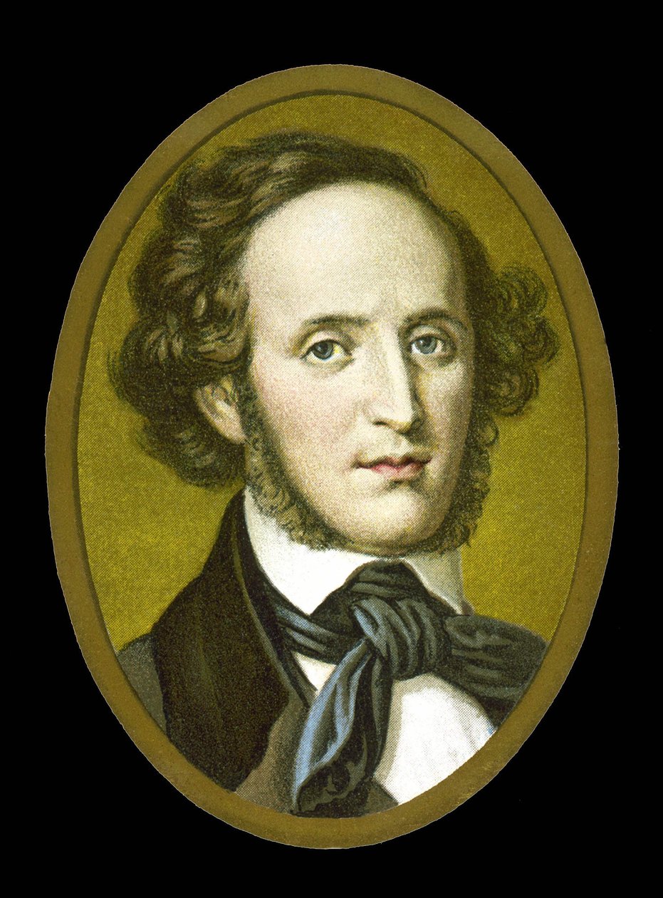 Retrato de Félix Mendelssohn - Bartholdy (1809 - 1847) Compositor alemão. de Unknown artist