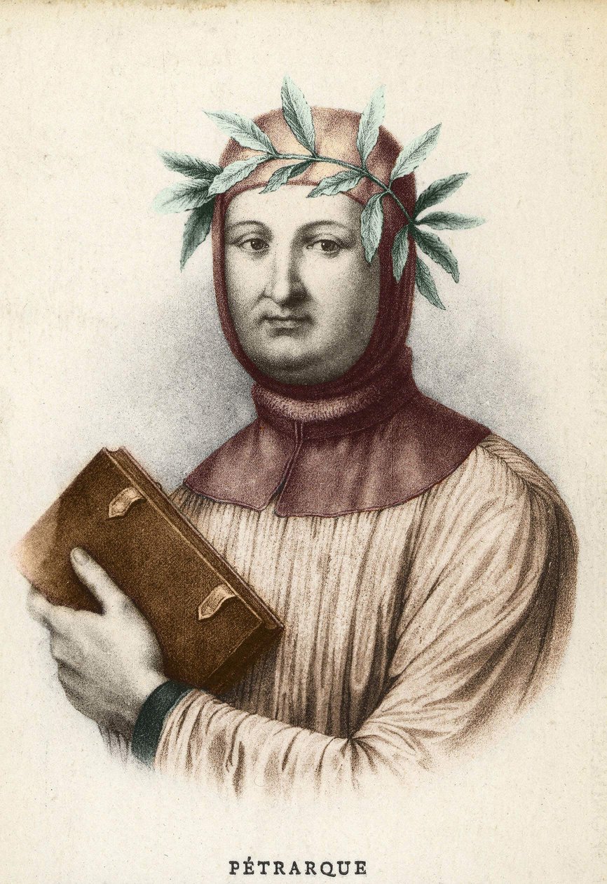 Retrato de Francesco Petrarca (Petrarch), escritor italiano (1304 - 1374) de Unknown artist