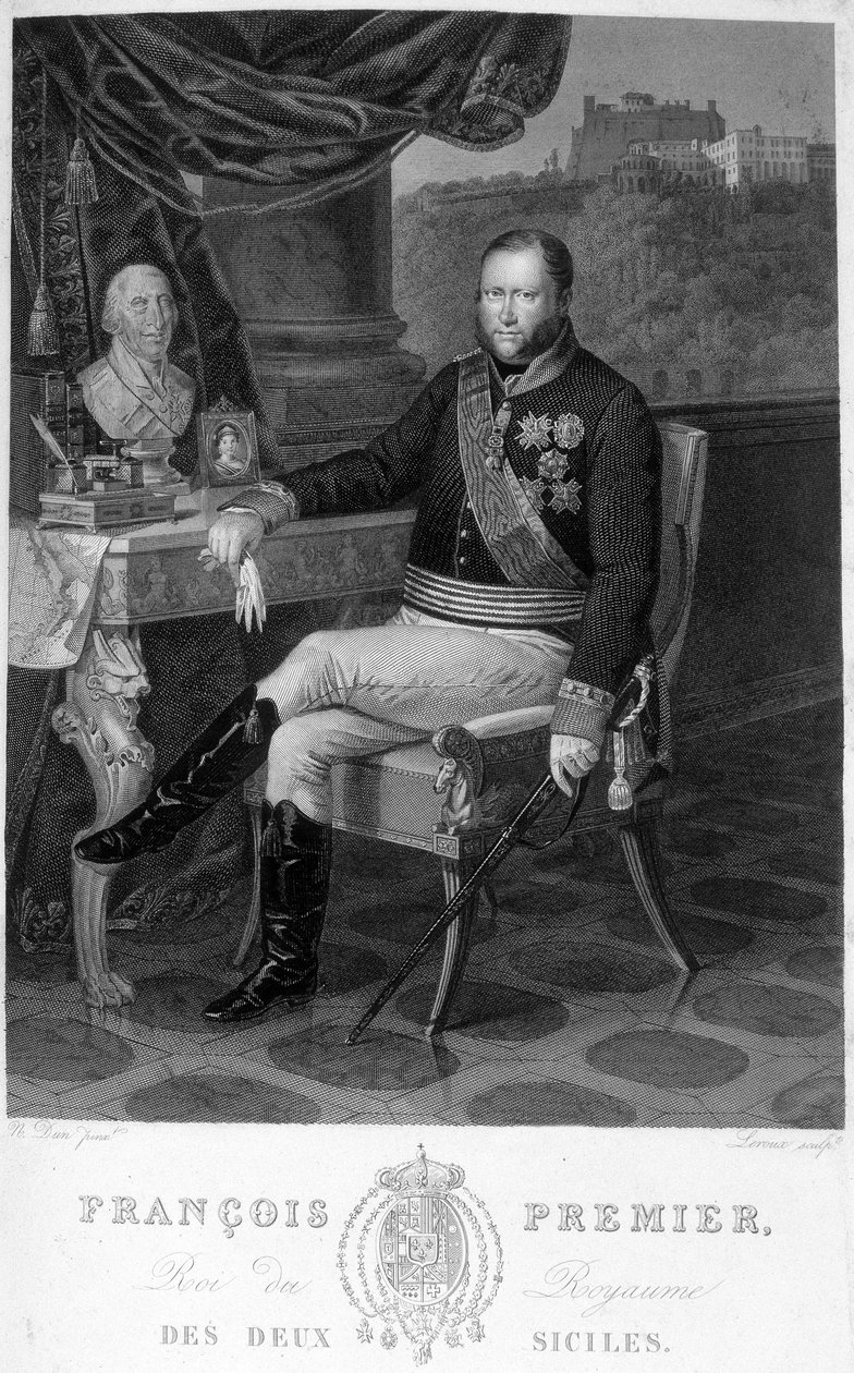 Retrato de François 1st (1777-1830), Rei das Duas Sicilias. de Unknown artist