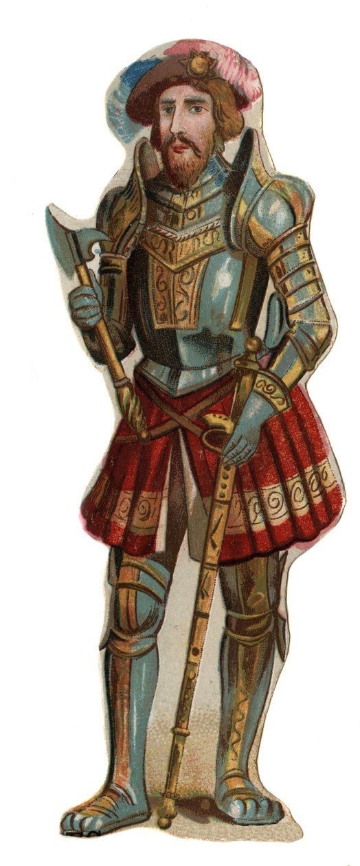 Retrato de François I (1494 - 1547), Rei de França. Cromolitografia, final do século XIX. de Unknown artist