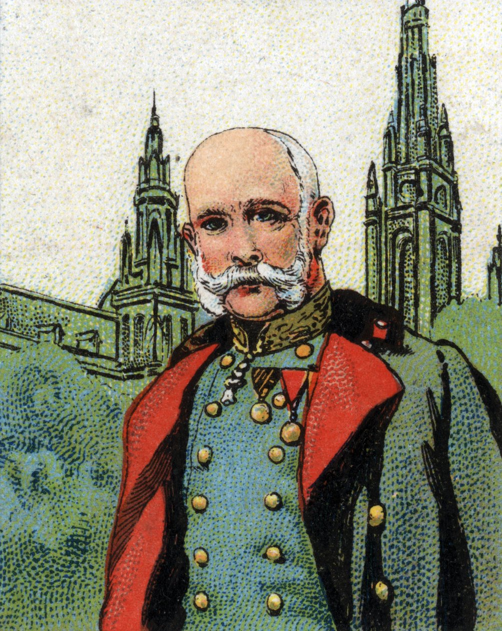 Retrato de François José I (1830-1916) Imperador da Áustria. Cromolitografia. de Unknown artist