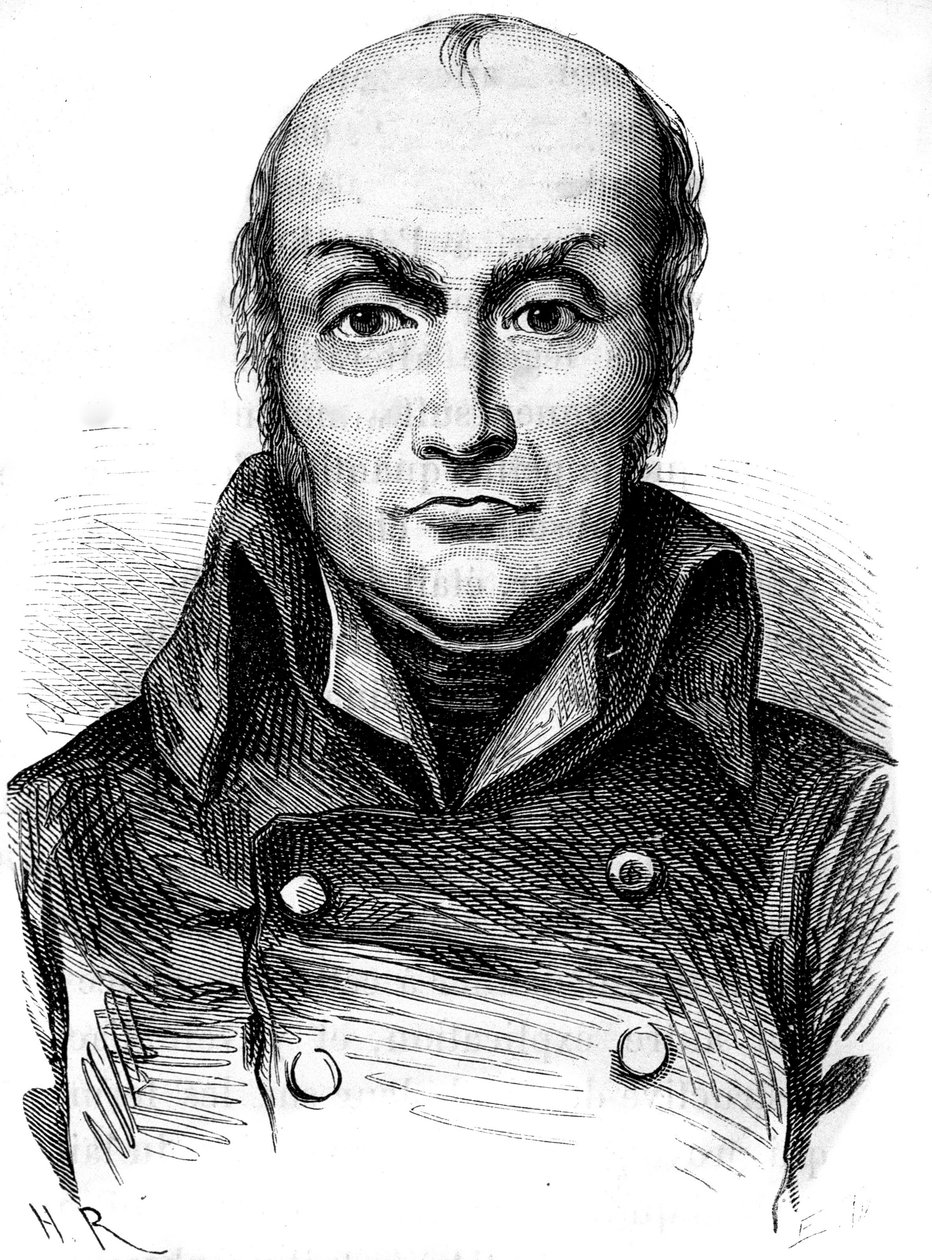Retrato de François Nicolas Appert, inventor da caixa de lata - em "As maravilhas da indústria" de Louis Figuier de Unknown artist