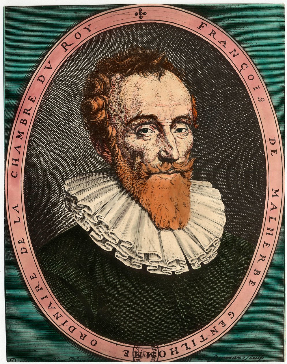 Retrato de François de Malherbe (1555 - 1628), poeta francês. Gravura do século XVII. Colecção privada. de Unknown artist