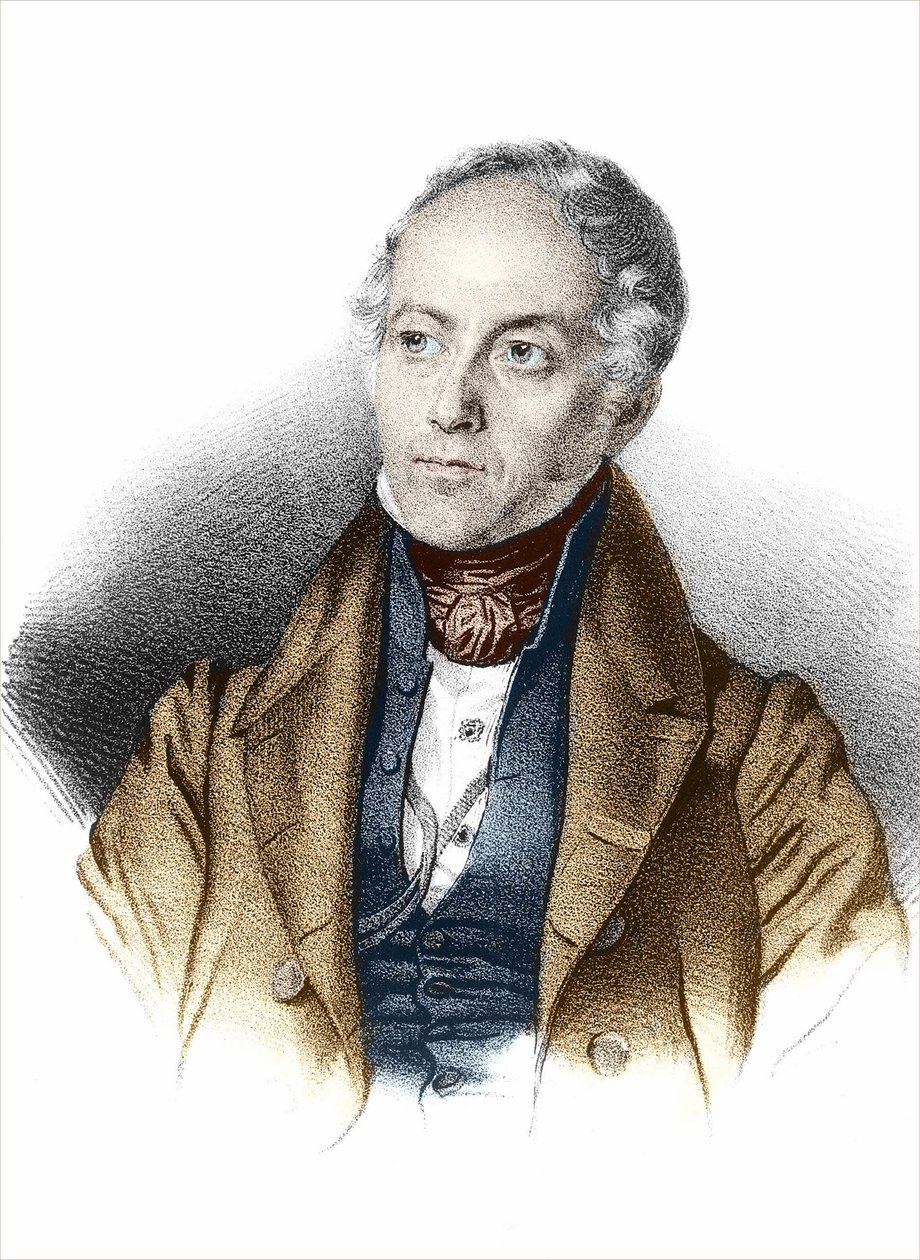 Retrato de François Guizot (1787 - 1874) político e historiador francês. Gravura do século XIX. de Unknown artist