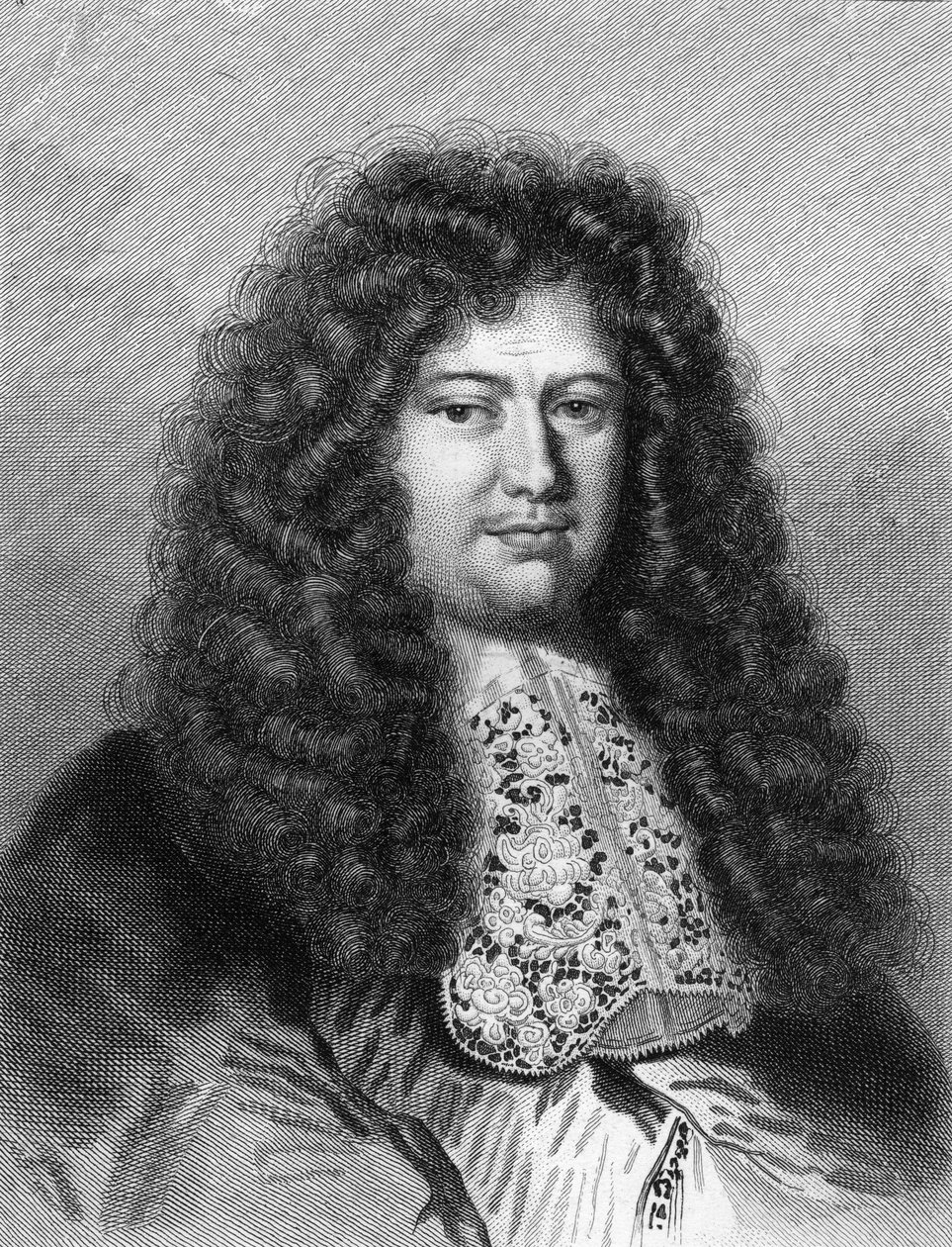 Retrato de François Michel Le Tellier, Marquês de Louvois (1639 - 1691), político francês - em “Histoire des Français” de Lavallée, gravura, sd. de Unknown artist