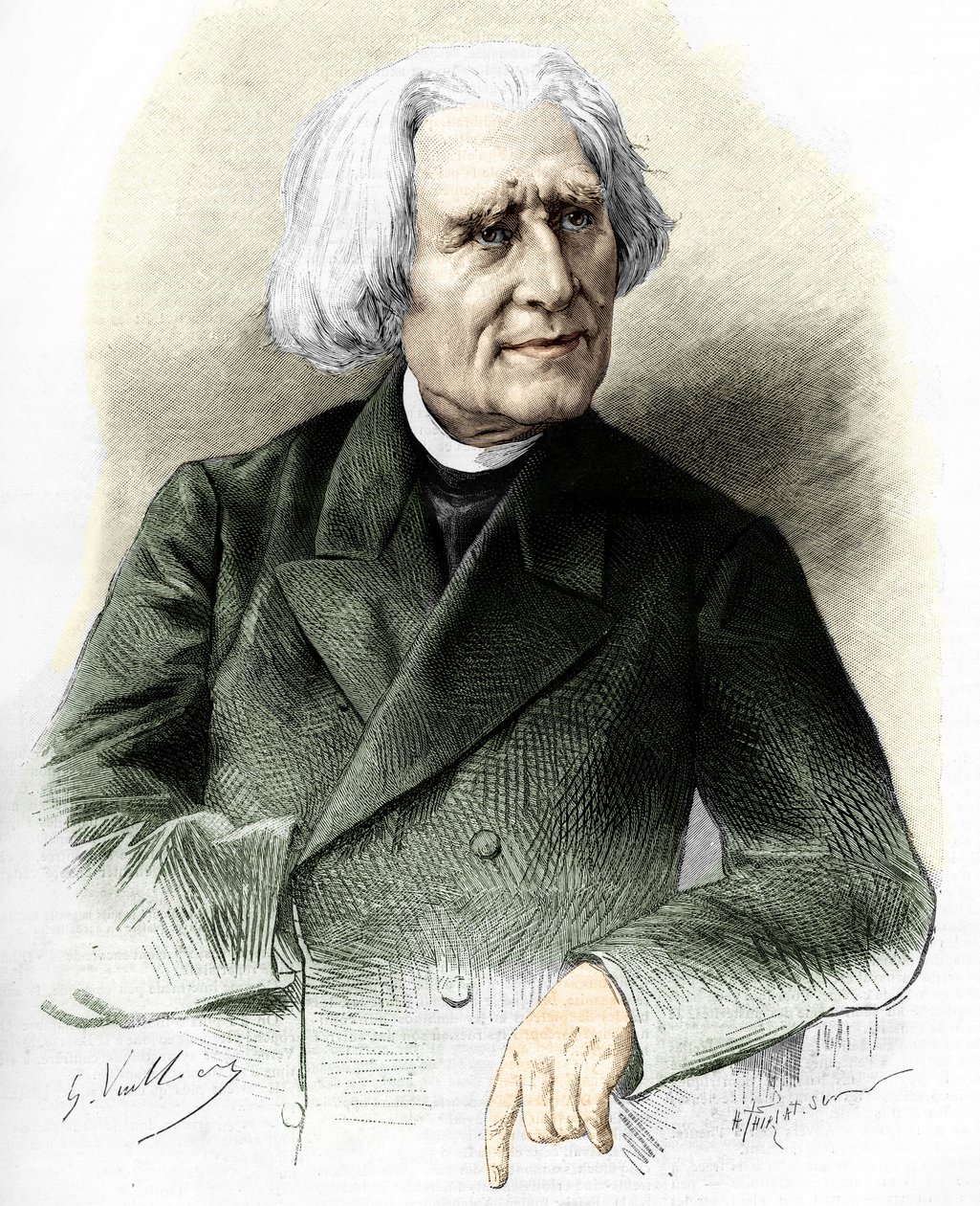 Retrato de Franz Liszt (1811-1886), compositor e pianista húngaro. de Unknown artist
