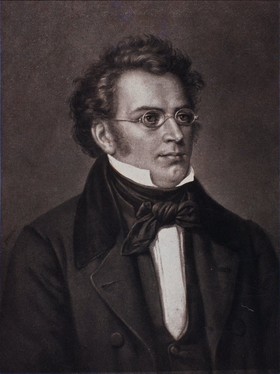 Retrato de Franz Schubert (gravura) de Unknown artist