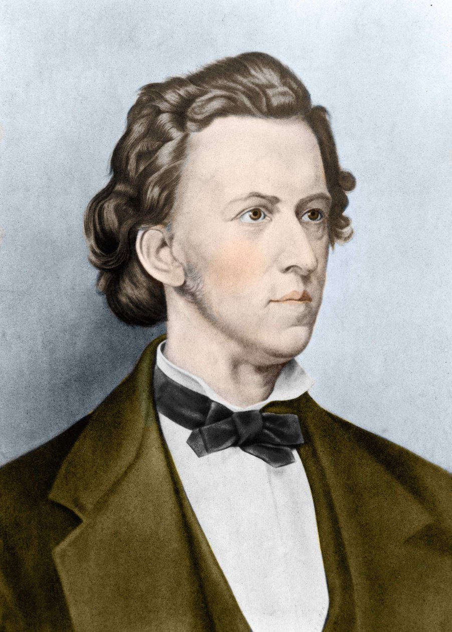 Retrato de Frederick Chopin (1810-1849), compositor polonês. de Unknown artist