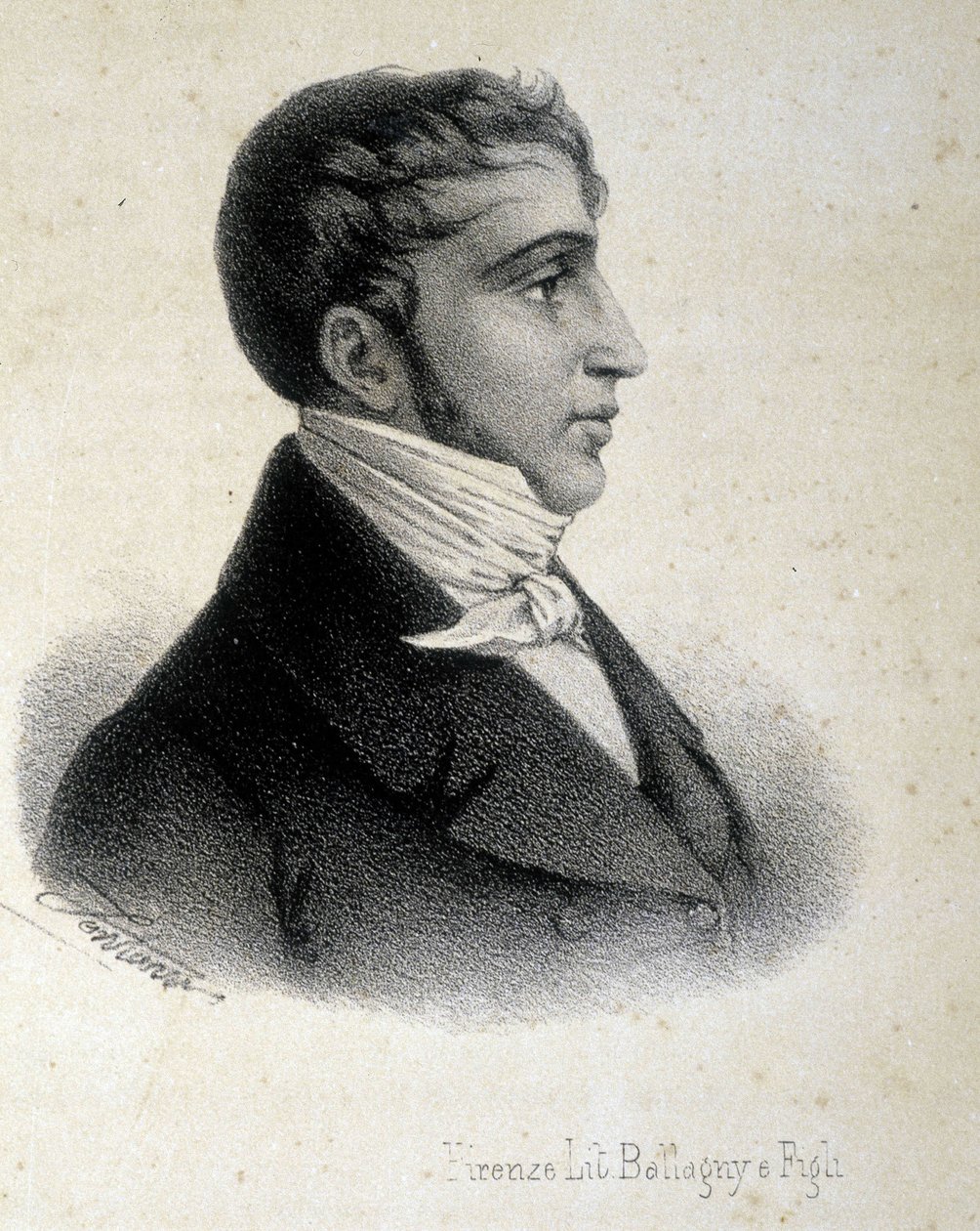 Retrato de Frederico Confalonieri (1785-1846), um dos fundadores da independência italiana. de Unknown artist