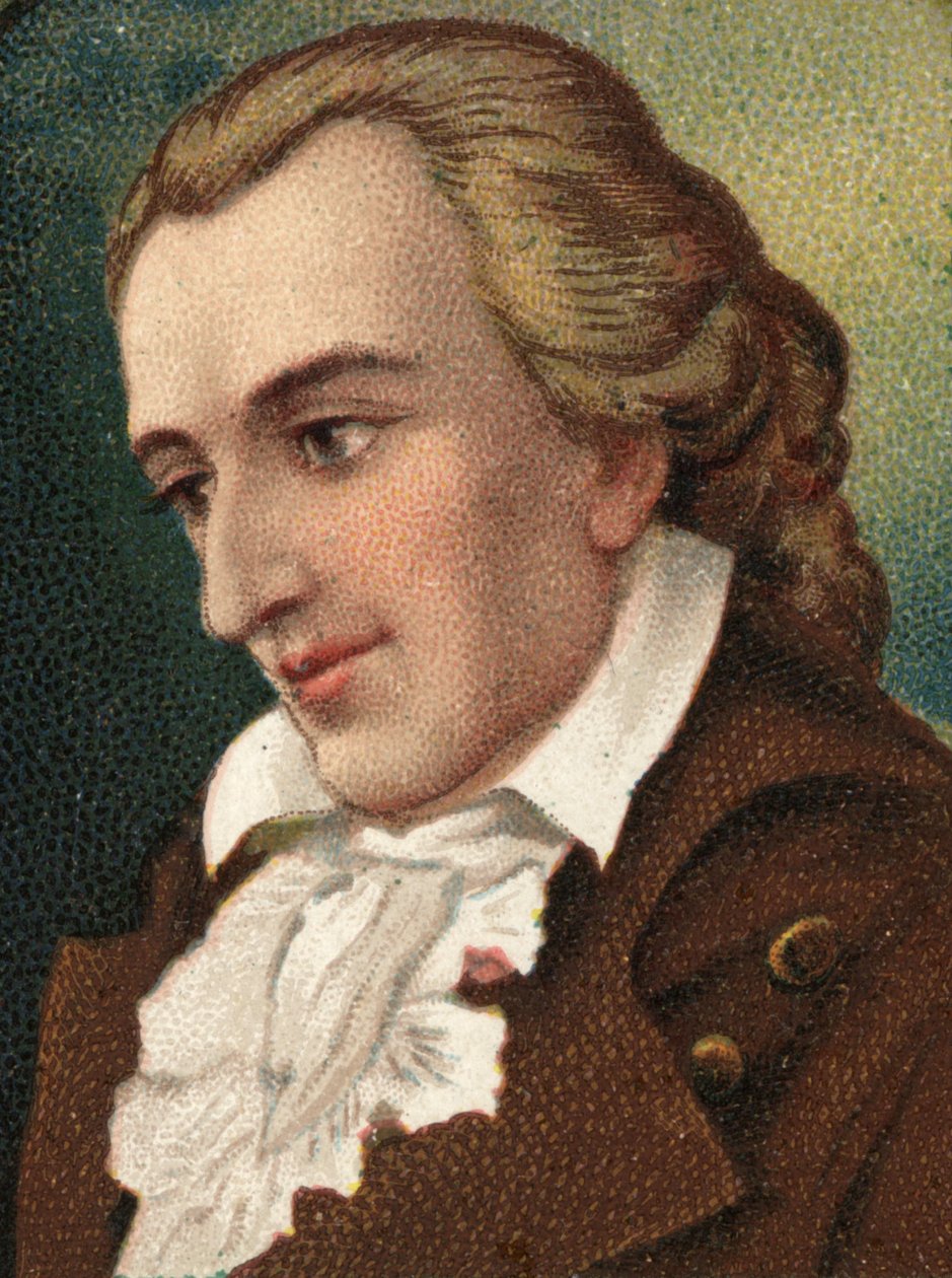 Retrato de Friedrich Schiller (1759-1805), poeta e escritor alemão. de Unknown artist