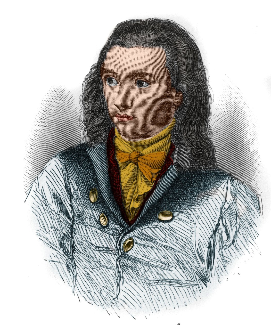 Retrato de Friedrich von Hardenberg, dit Novalis (1772-1801), poeta alemão do movimento romântico. de Unknown artist