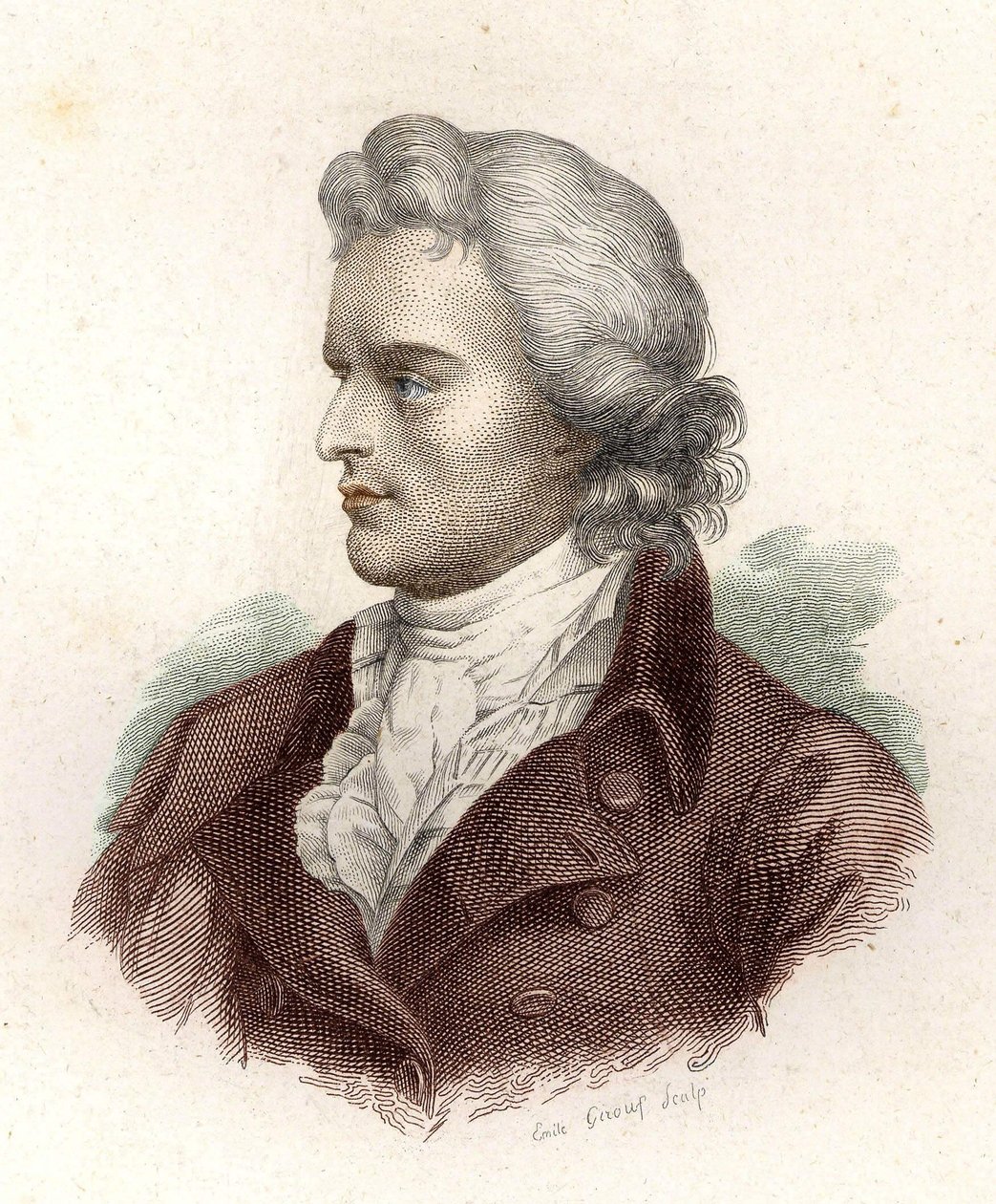 Retrato de Friedrich von Schiller (1759 - 1805) de Unknown artist