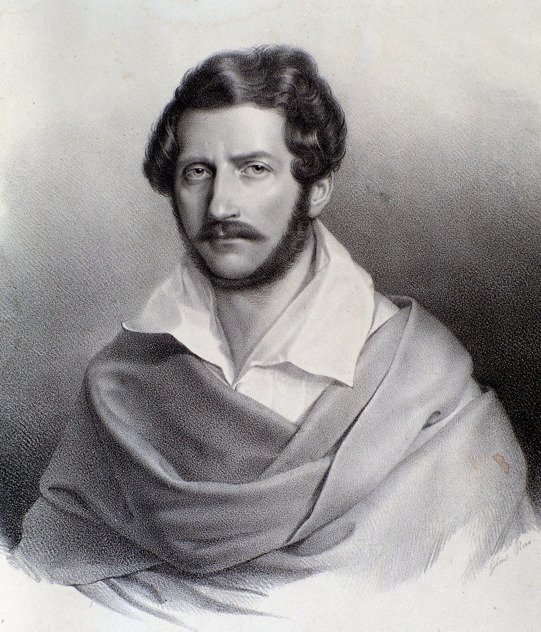 Retrato de Gaetano Donizetti (gravura) de Unknown artist