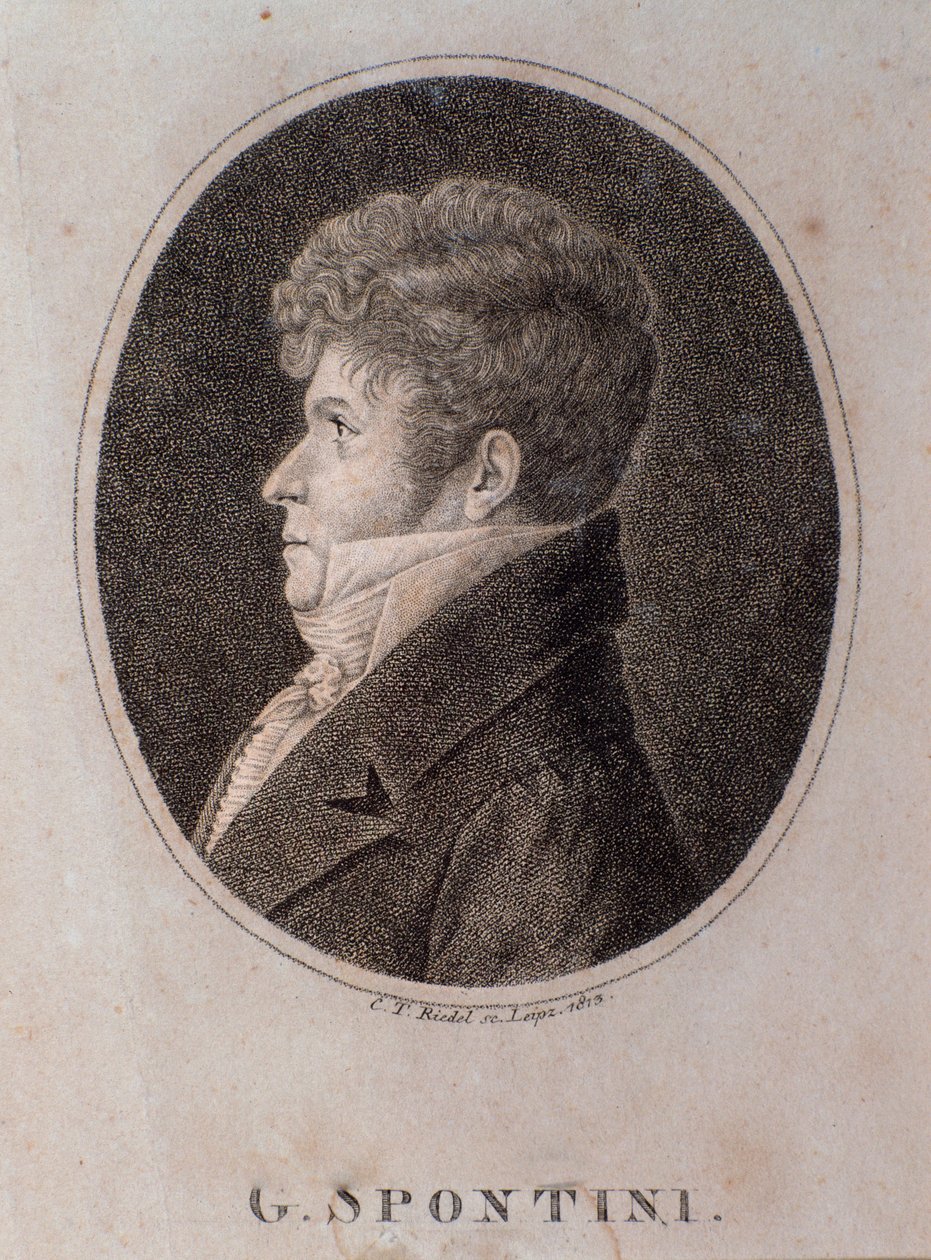 Retrato de Gaspare Spontini (gravura de Unknown artist