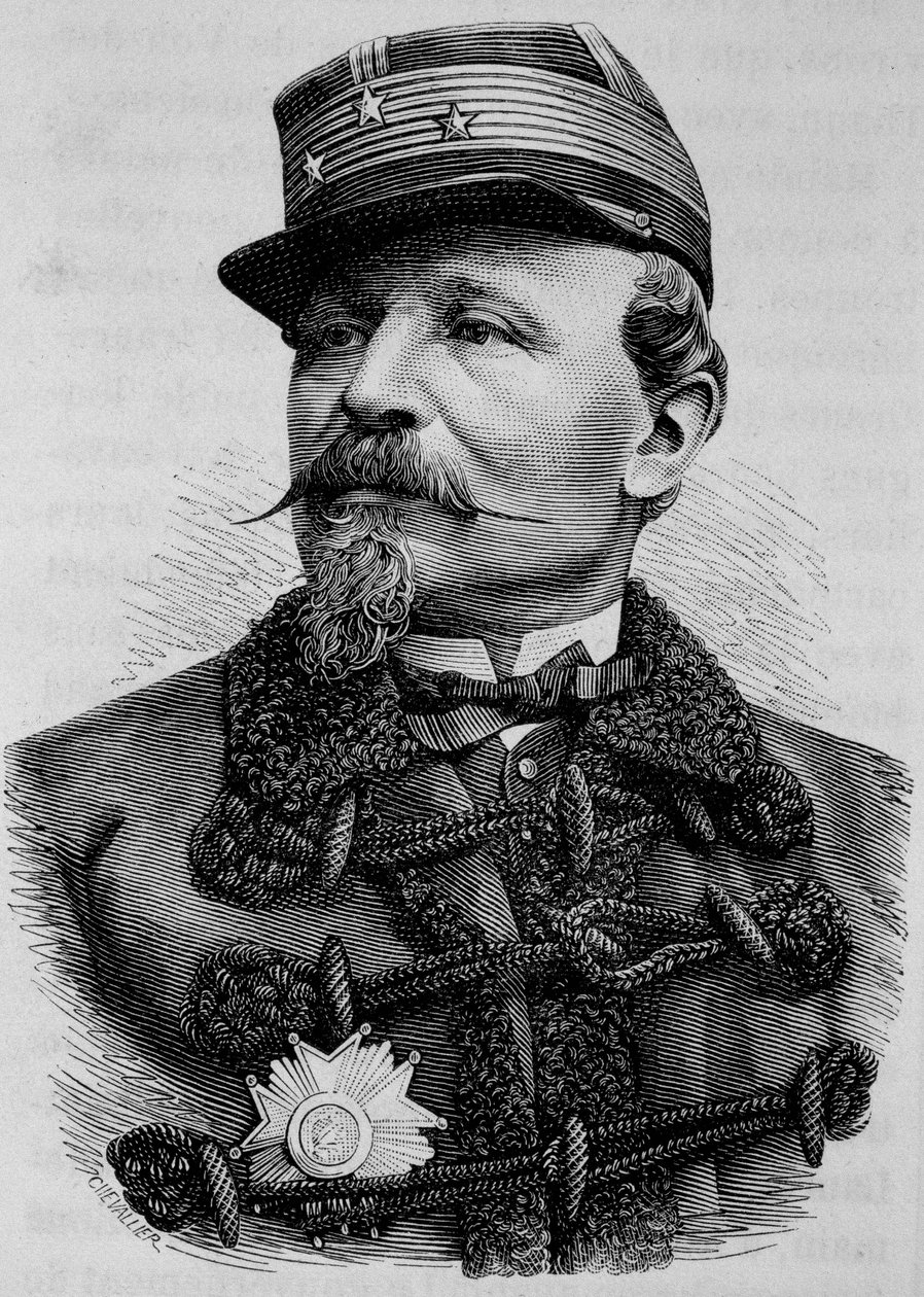 Retrato do General Chanzy (1823 - 1883). Gravura do final do século XIX em "Histoire de France" de H. Martin. de Unknown artist