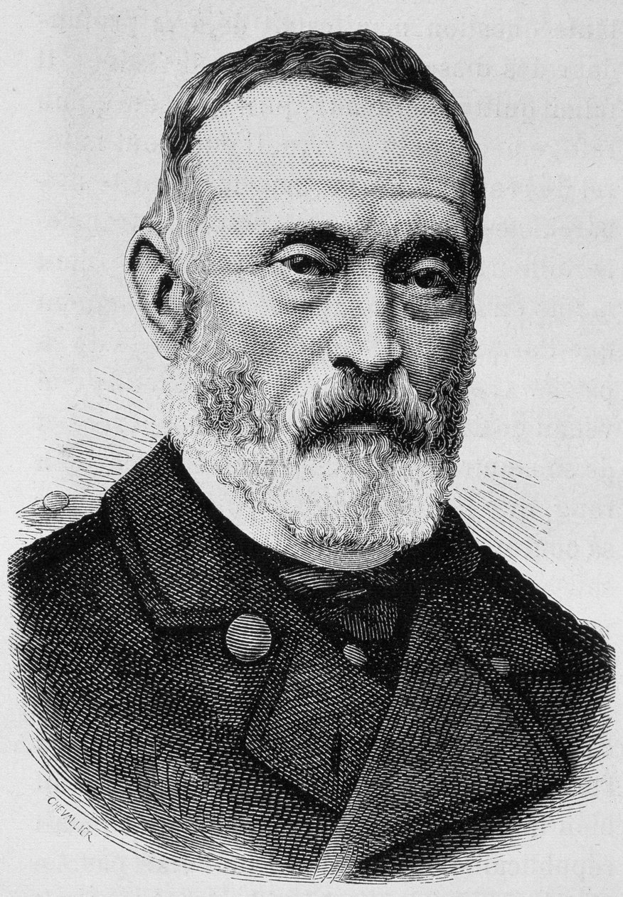 Retrato do General Clément Thomas (1809 - 1871). Gravura do final do século XIX em "Histoire de France" de H. Martin. de Unknown artist