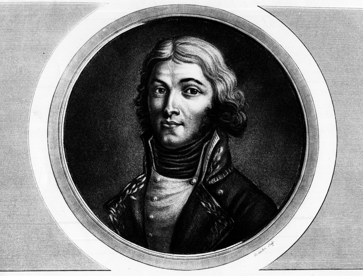 Retrato do General Louis Lazare Hoche (1768-1797). Gravura em "Coleção completa de pinturas históricas da revolução francesa, em três volumes". 1804. de Unknown artist