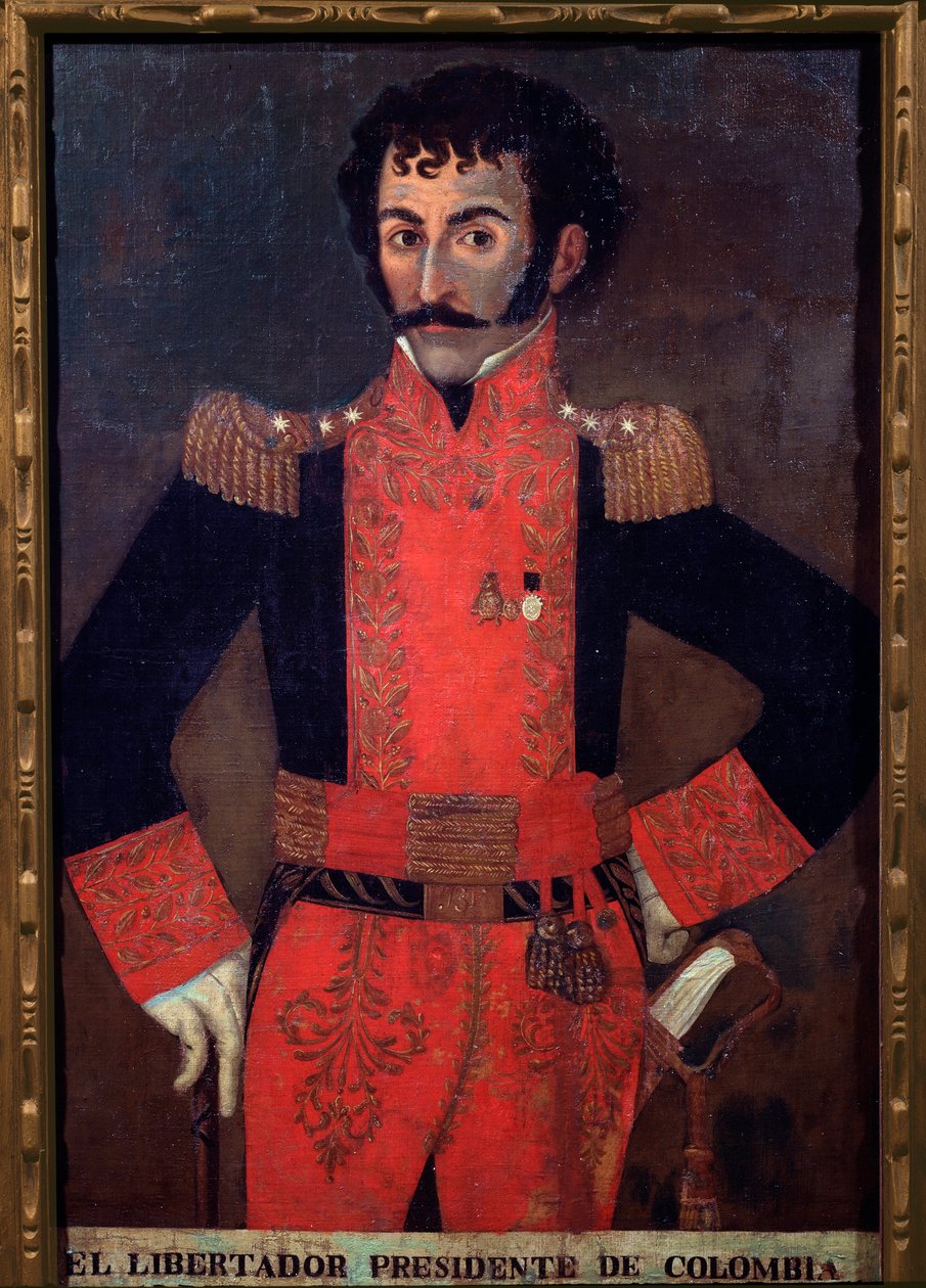 Retrato do General Santander, militar colombiano e estadista (óleo sobre tela de Unknown artist