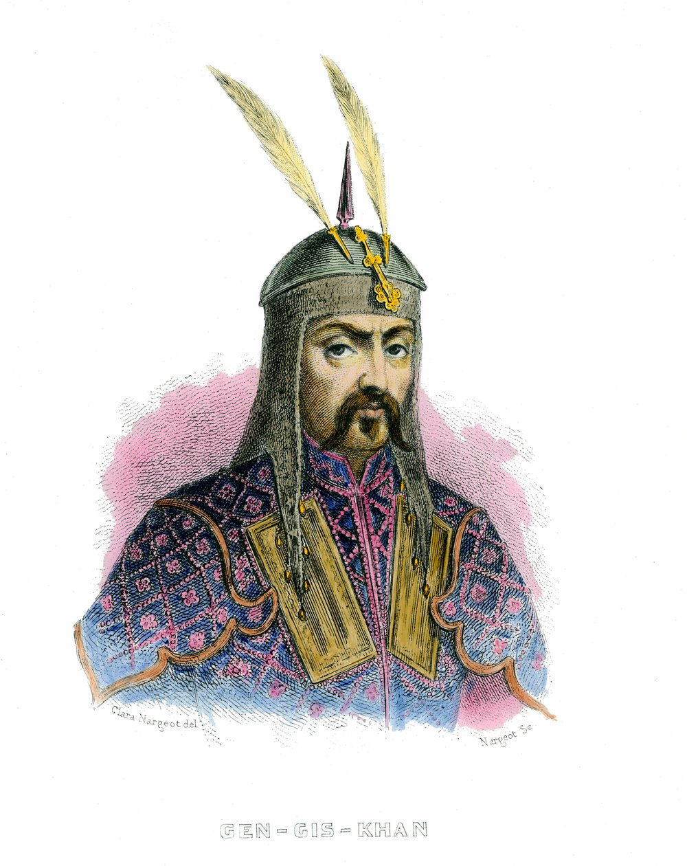 Retrato de Genghis Khan (Temudjin de Unknown artist