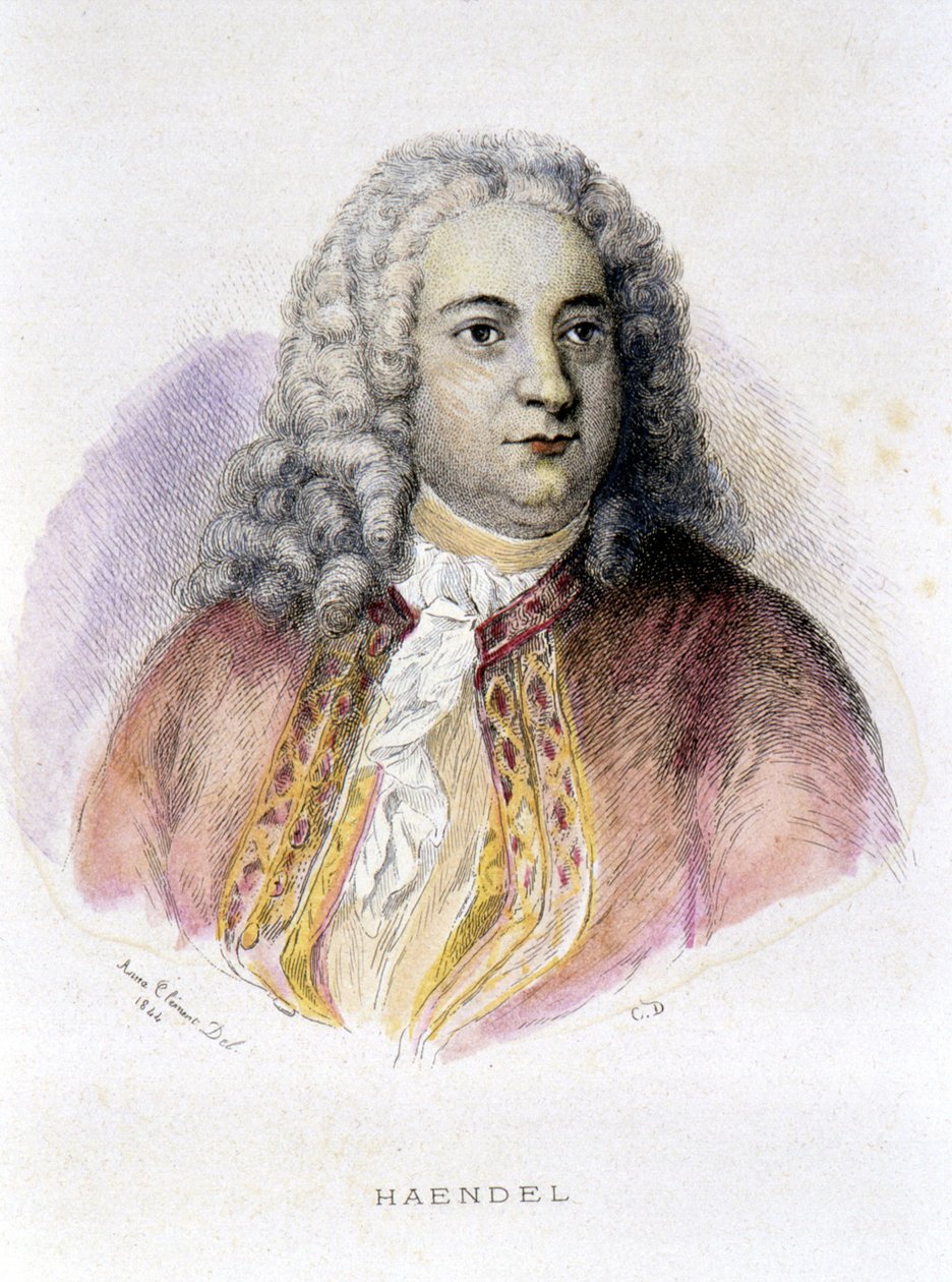 Retrato de George Frederick Handel (Georg Friedrich Handel) de Unknown artist
