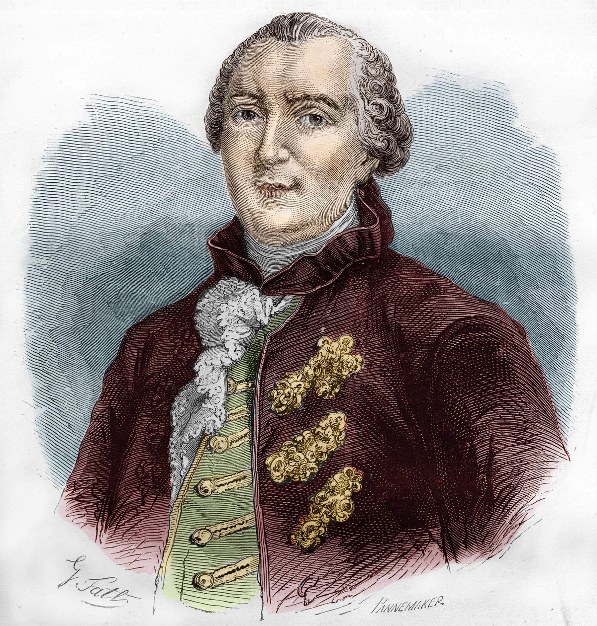 Retrato de Georges Louis Buffon (1707-1788), naturalista e escritor francês. de Unknown artist