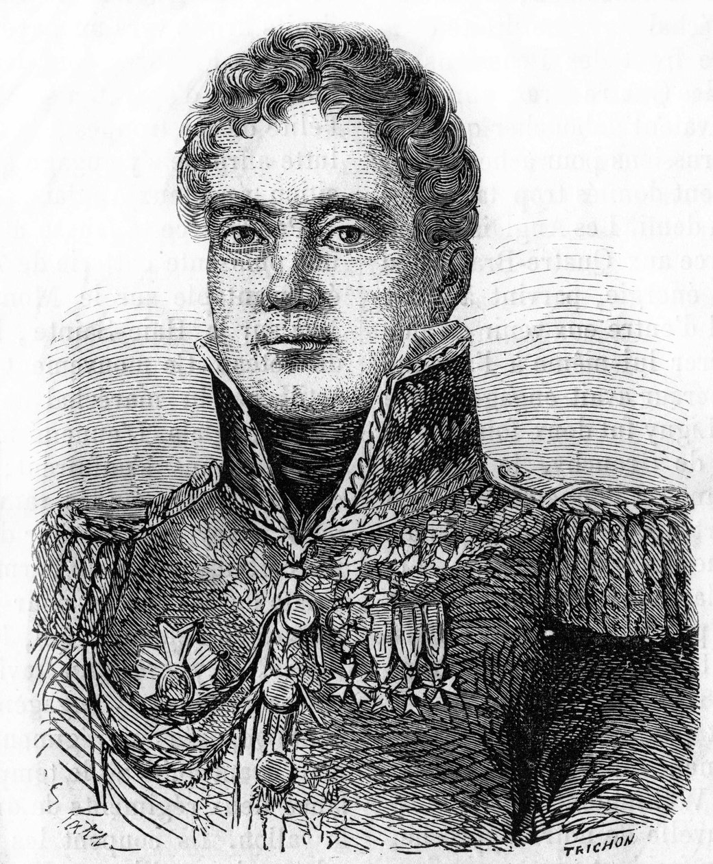 Retrato de Georges Mouton, Conde de Lobau (1770-1838), marechal de França. de Unknown artist