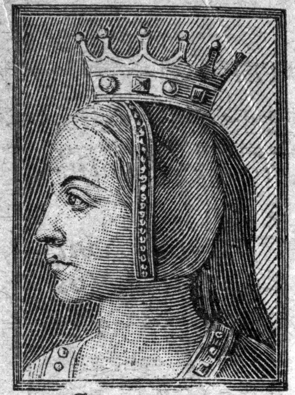 Retrato de Gerberge da Saxônia (ca. 913-968 ou 969), Rainha da França, esposa de Luís IV do Ultramar. de Unknown artist