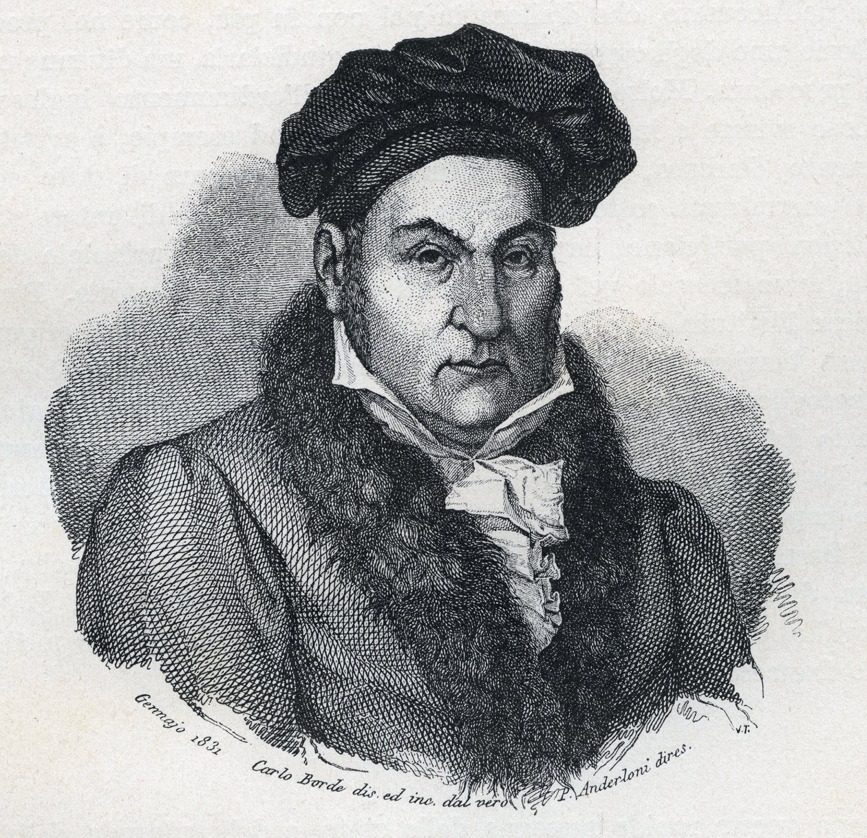 Retrato de Giandomenico (Gian Domenico) Romagnosi (1761-1835), filósofo e advogado italiano de Unknown artist