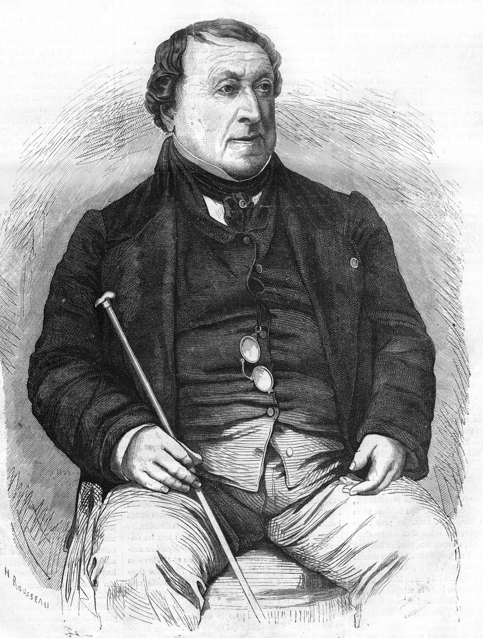 Retrato de Gioacchino Rossini (1792-1868). de Unknown artist