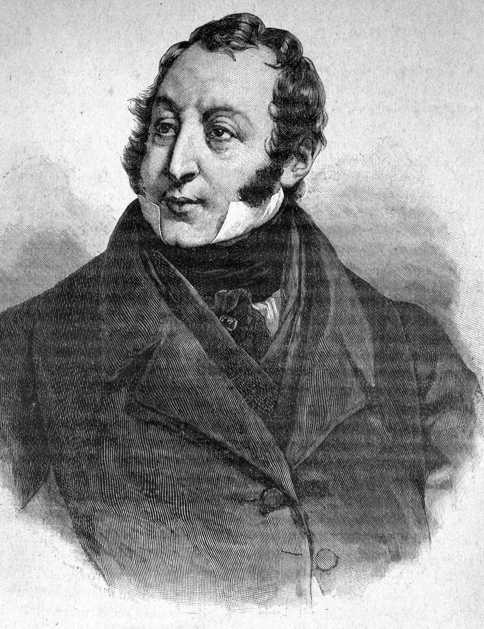 Retrato de Gioacchino Rossini (1792-1868) - em "The Contemporains", n.d. final do século XIX. de Unknown artist