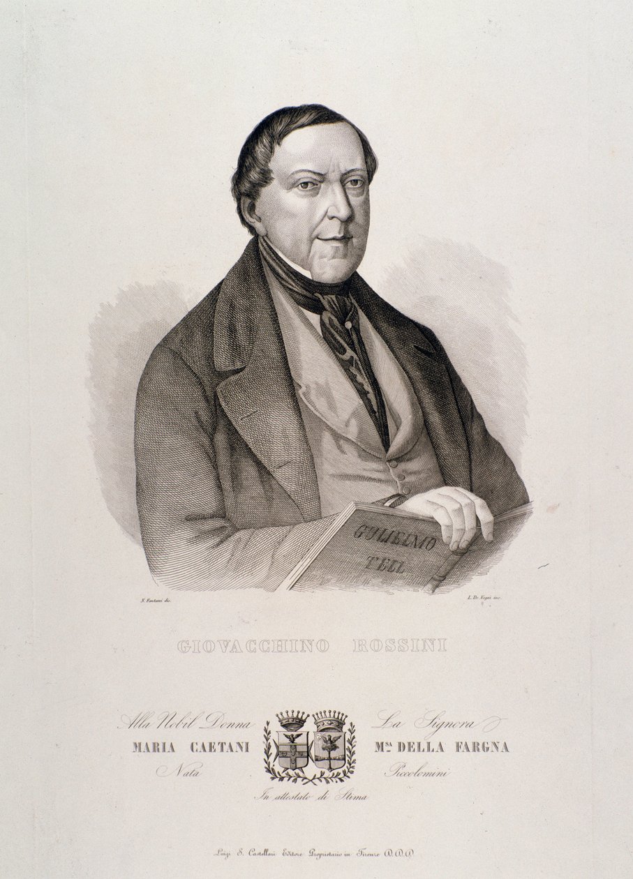 Retrato de Gioacchino Rossini (gravura de Unknown artist