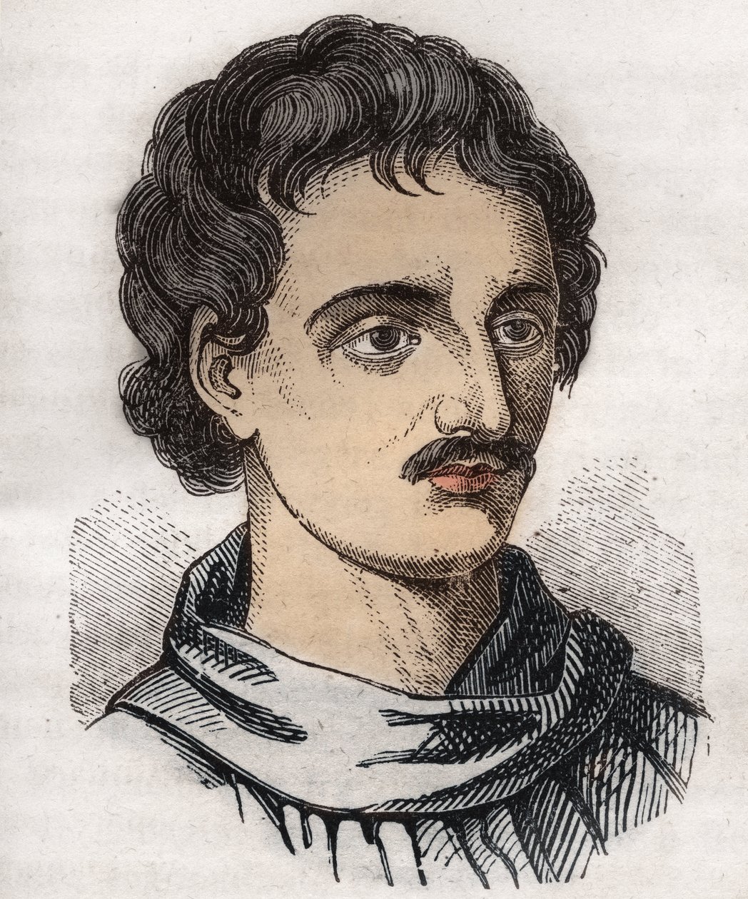 Retrato de Giordano Bruno (1548-1600) frade dominicano italiano, filósofo, matemático, poeta e astrólogo. de Unknown artist