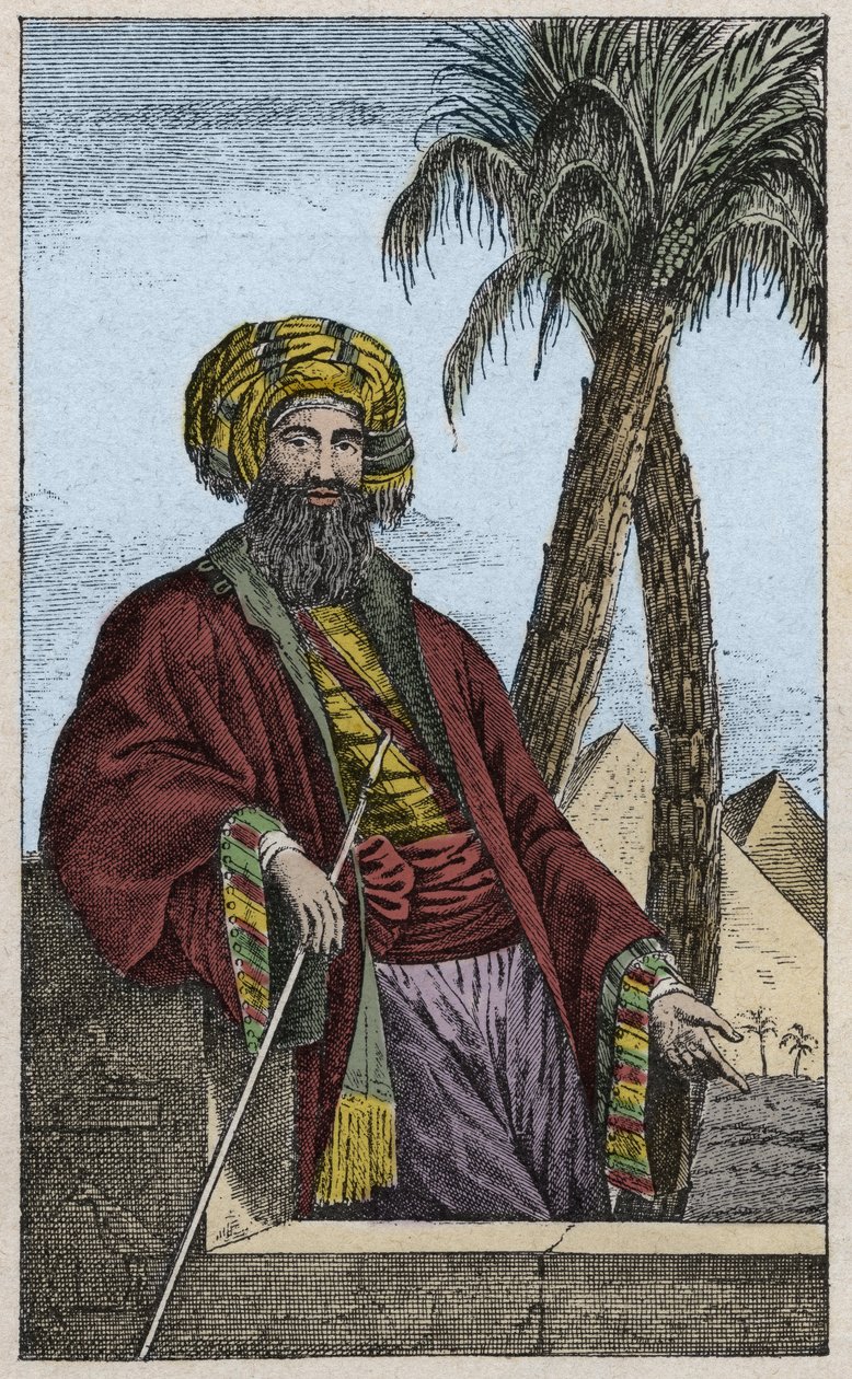 Retrato de Giovanni Battista (Gianbattista) Belzoni (1778-1823), explorador e arqueólogo italiano, que fez importantes descobertas arqueológicas no Egito - Retrato de Giovanni Battista Belzoni (1778-1823), explorador e arqueólogo italiano, gravura de Unknown artist