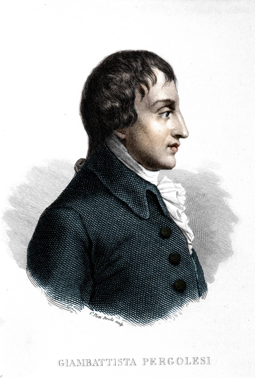 Retrato de Giovanni Battista Pergolesi (Jean Baptiste Pergolese, Jean-Baptiste) (1710 - 1736). de Unknown artist