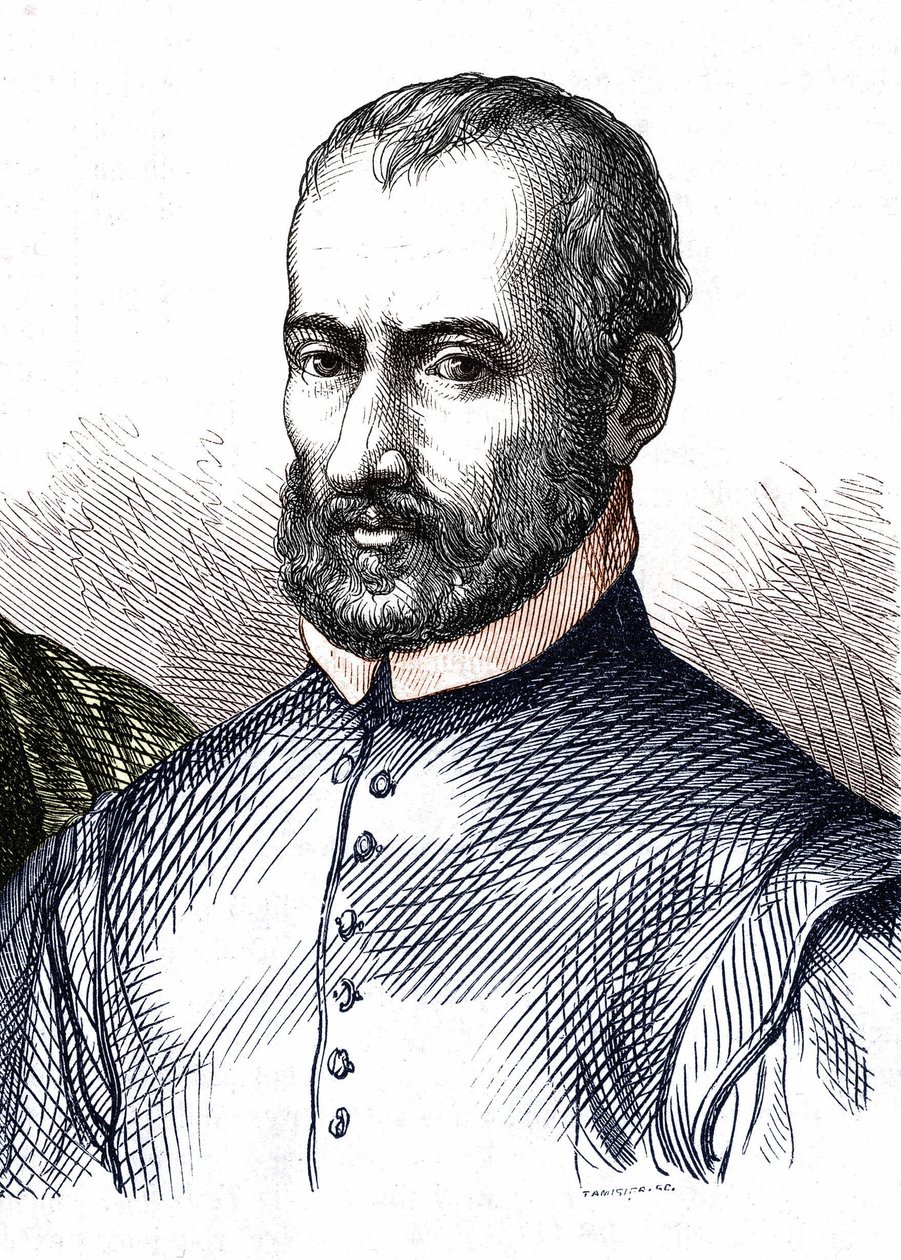 Retrato de Giovanni Pierluigi da Palestrina (1525 - 1594), compositor italiano de Unknown artist