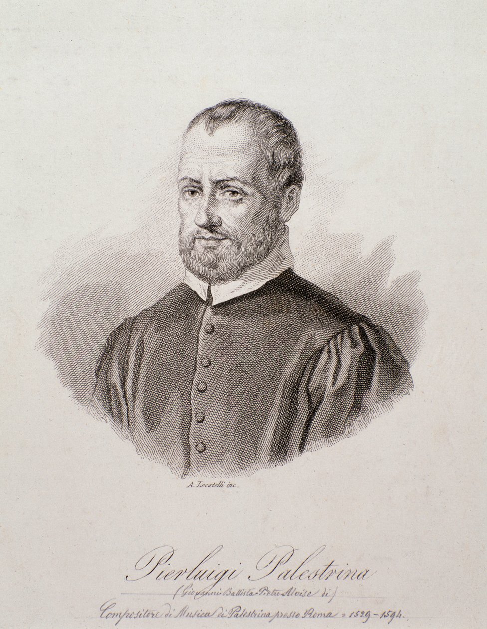Retrato de Giovanni Pierluigi da Palestrina (gravura de Unknown artist