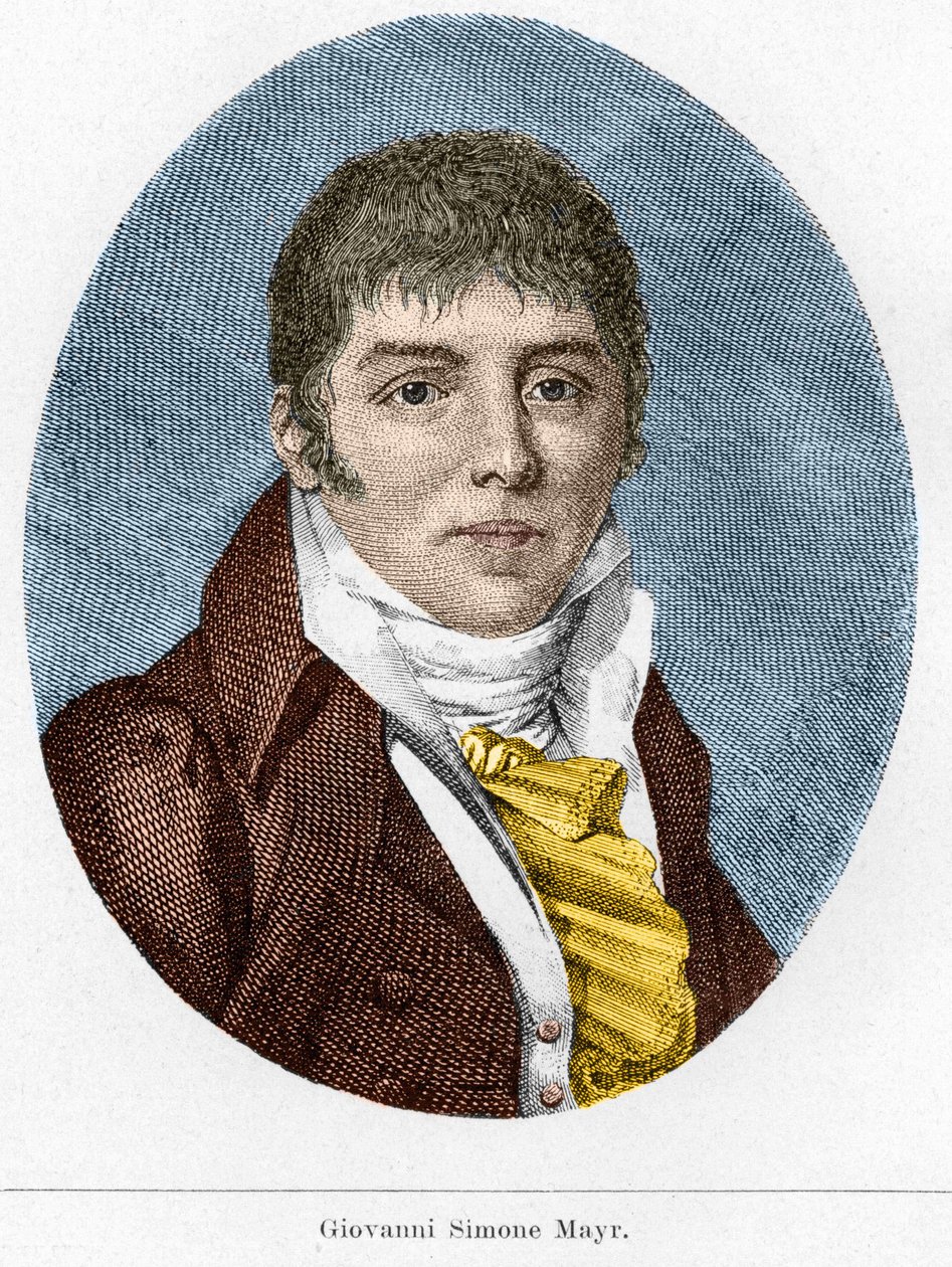 Retrato de Giovanni Simone Mayr (Johann Simon Mayr), compositor italiano (1763-1845) de Unknown artist