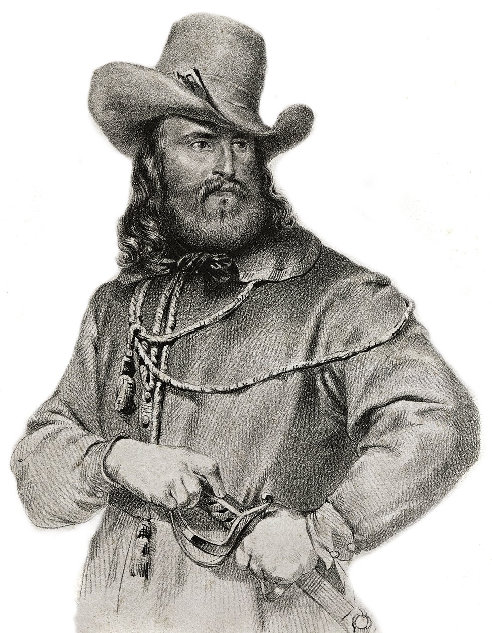 Retrato de Giuseppe Garibaldi (1807-1882), General, patriota italiano e líder de Unknown artist