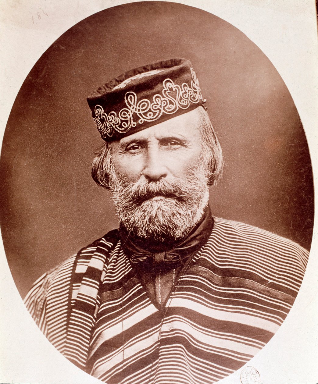 Retrato de Giuseppe Garibaldi (1807-1882) Fotografia. Século XIX. Milão, coleção particular de Unknown artist