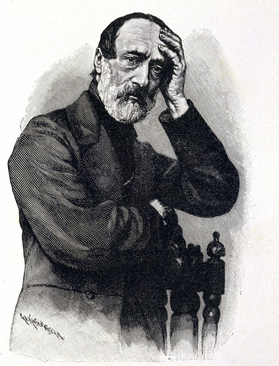 Retrato de Giuseppe Mazzini (1805 - 1872), Patriota Italiano e Revolucionário de Unknown artist