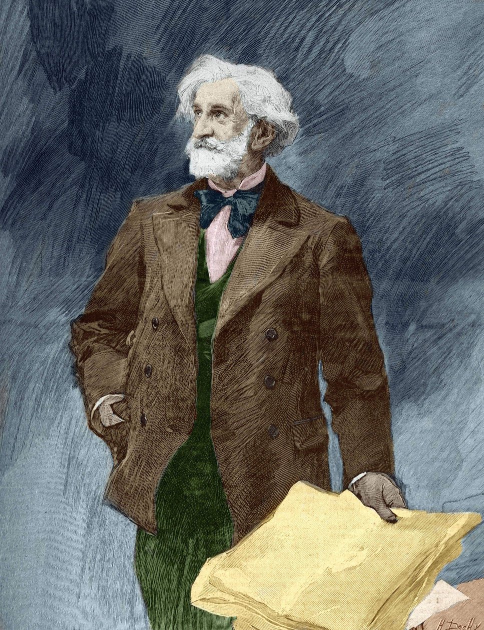 Retrato de Giuseppe Verdi (1813-1901), compositor italiano. de Unknown artist