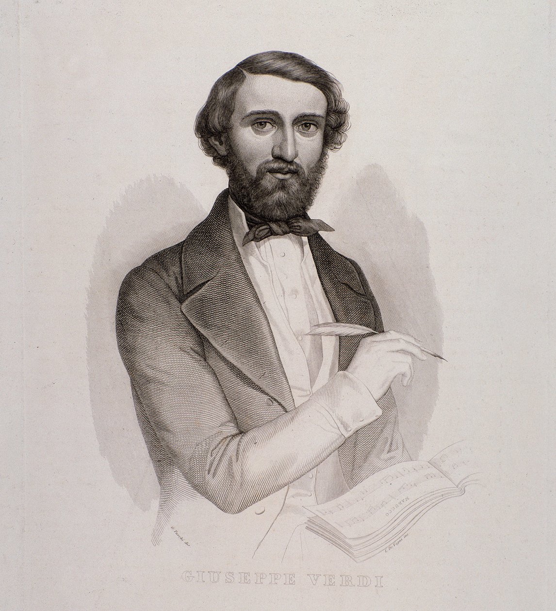 Retrato de Giuseppe Verdi (gravura de Unknown artist