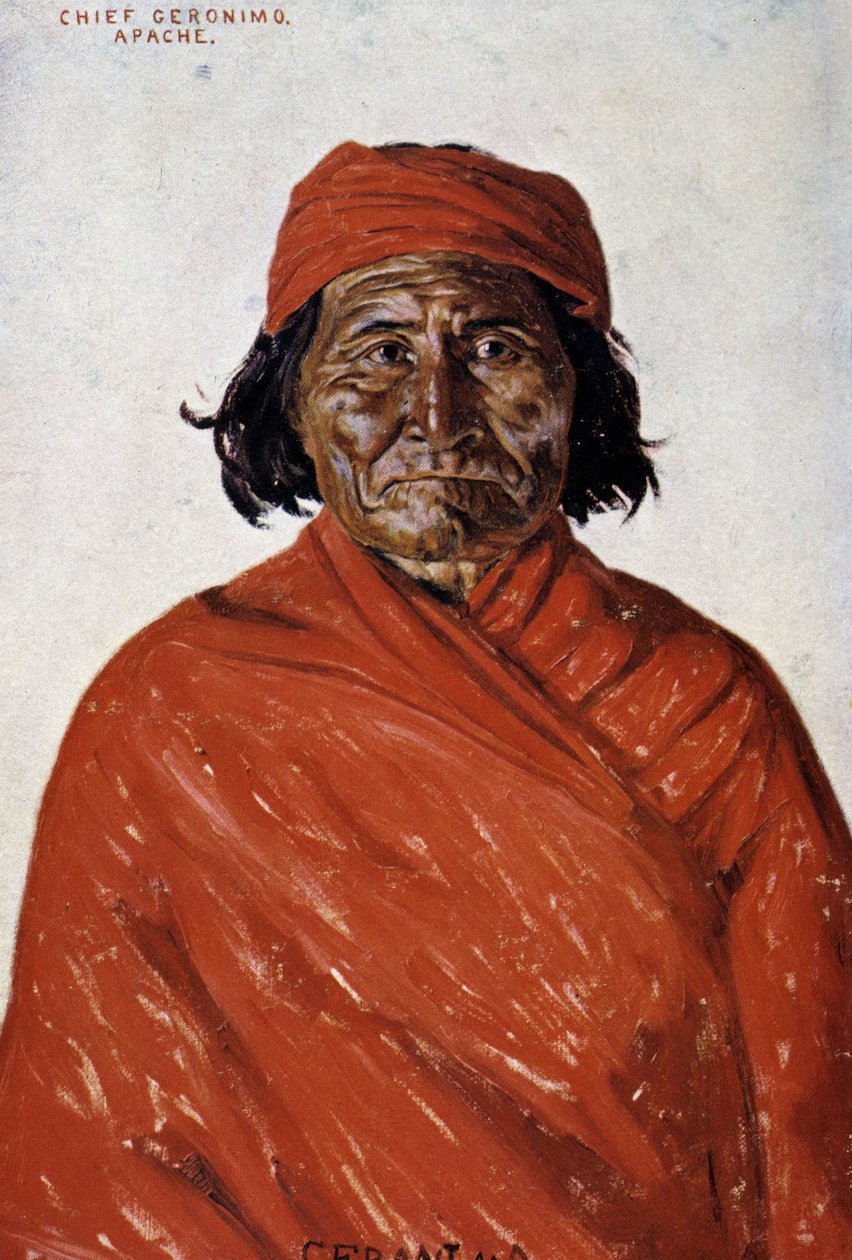 Retrato de Géronimo, Chef Apache de Unknown artist