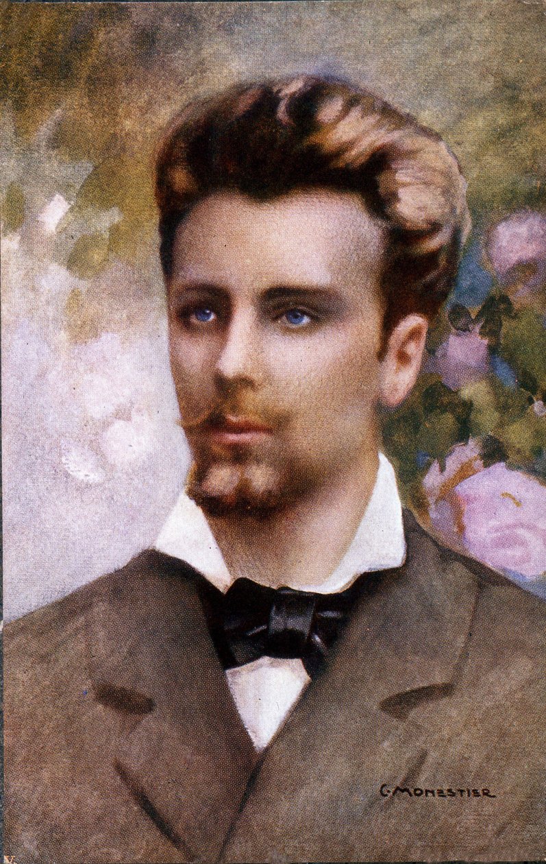 Retrato de Guglielmo Oberdan (1858-1882), cartão postal depois de uma pintura de C. Monestier. de Unknown artist