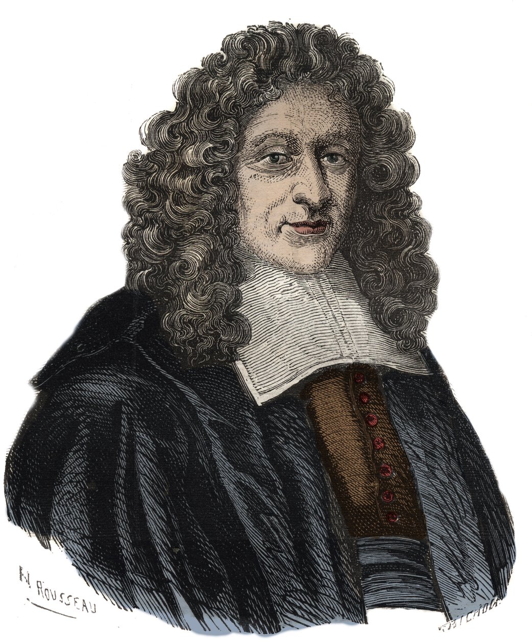 Retrato de Guillaume Amfrye, Abbe de Chaulieu (1639 -1720) pote libertin francais de Unknown artist